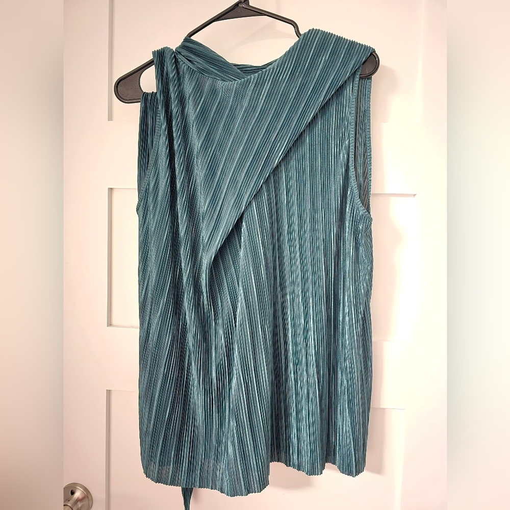 Zara Teal Pleated Coord Set